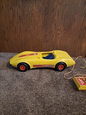 Vintage 1979 Mattel Barbie Super'Vette Remote Control Yellow Corvette.